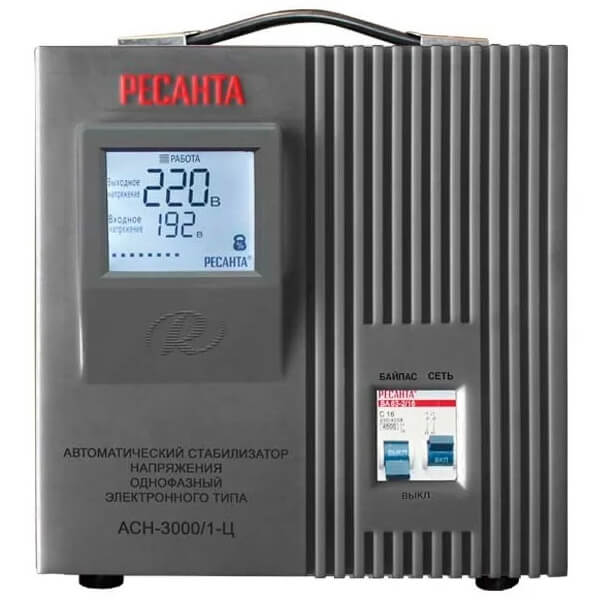 Ресанта АСН-3000/1-Ц - Стабилизатор напряжения Однофазный (220В) купить ...